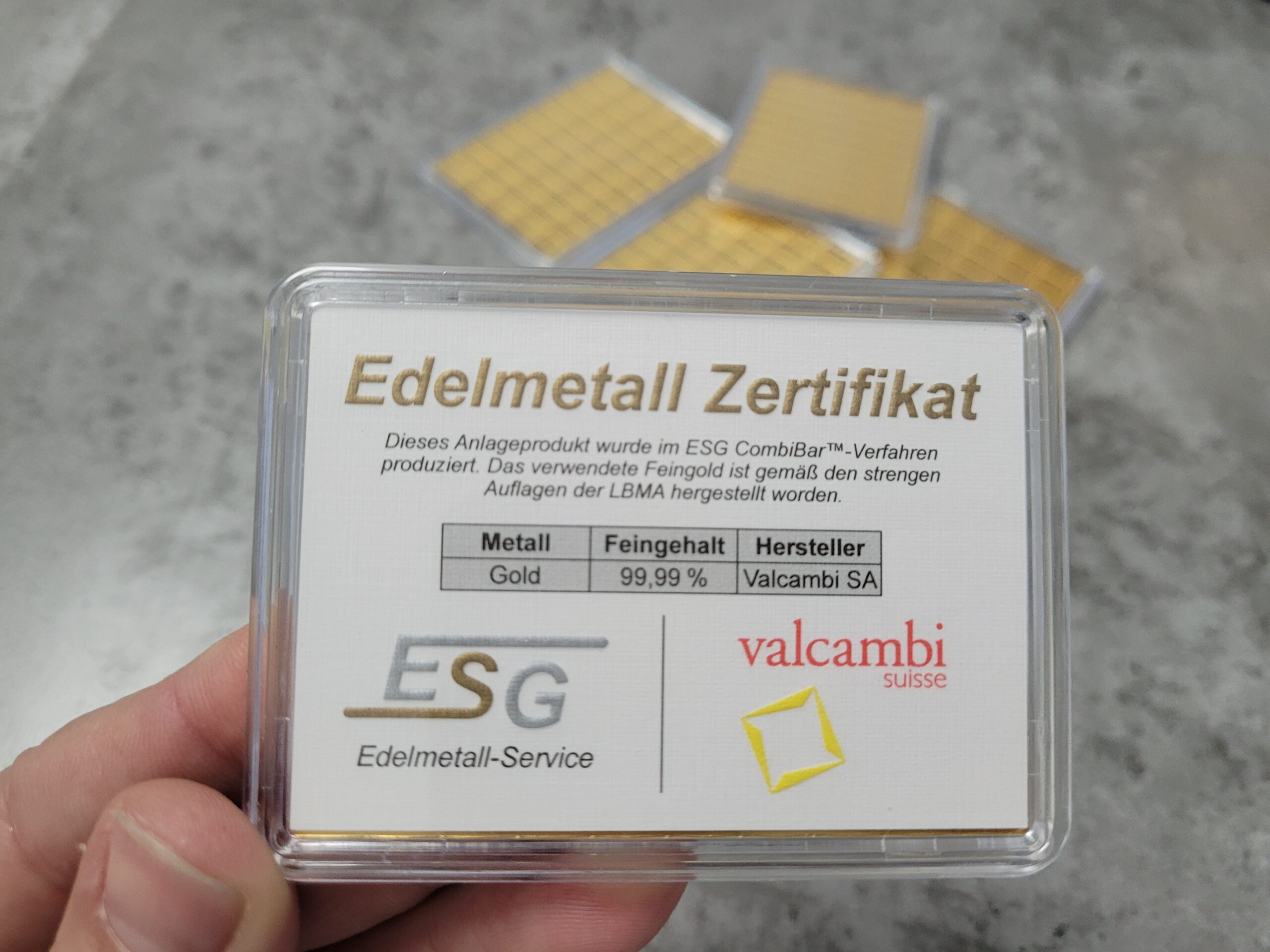 Valcambi 50 x 1 g Gold CombiBar kaufen Valcambi 50 x 1 g Gold CombiBar kaufen