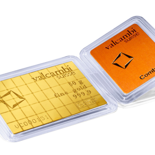 Goldbarren kaufen Valcambi CombiBar 50 g