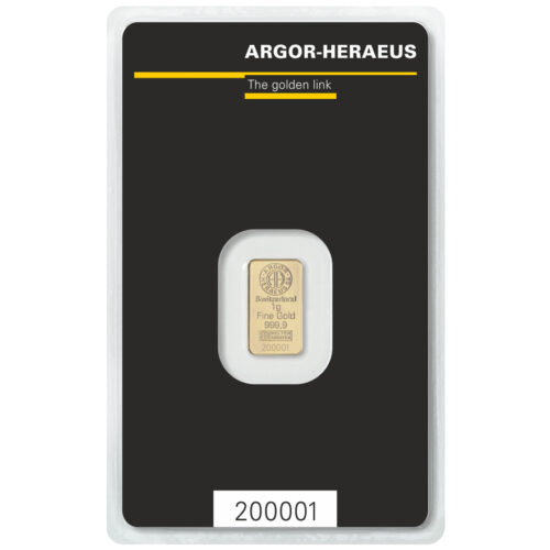 Goldbarren kaufen Argor Heraeus 1 g