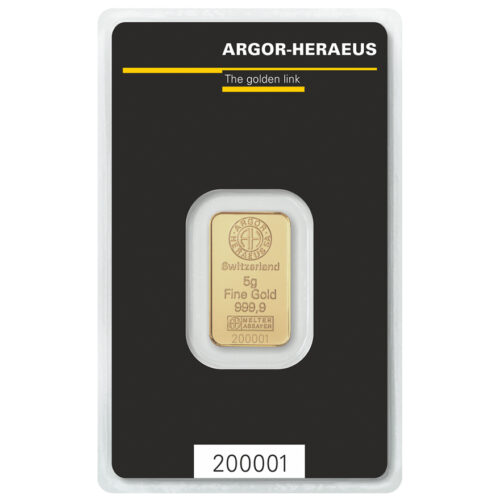 Goldbarren kaufen Argor Heraeus 5 g