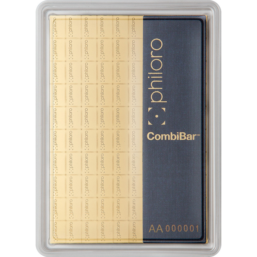 Goldbarren kaufen Gold CombiBar philoro 100 g Goldbarren kaufen Gold CombiBar philoro 100 g