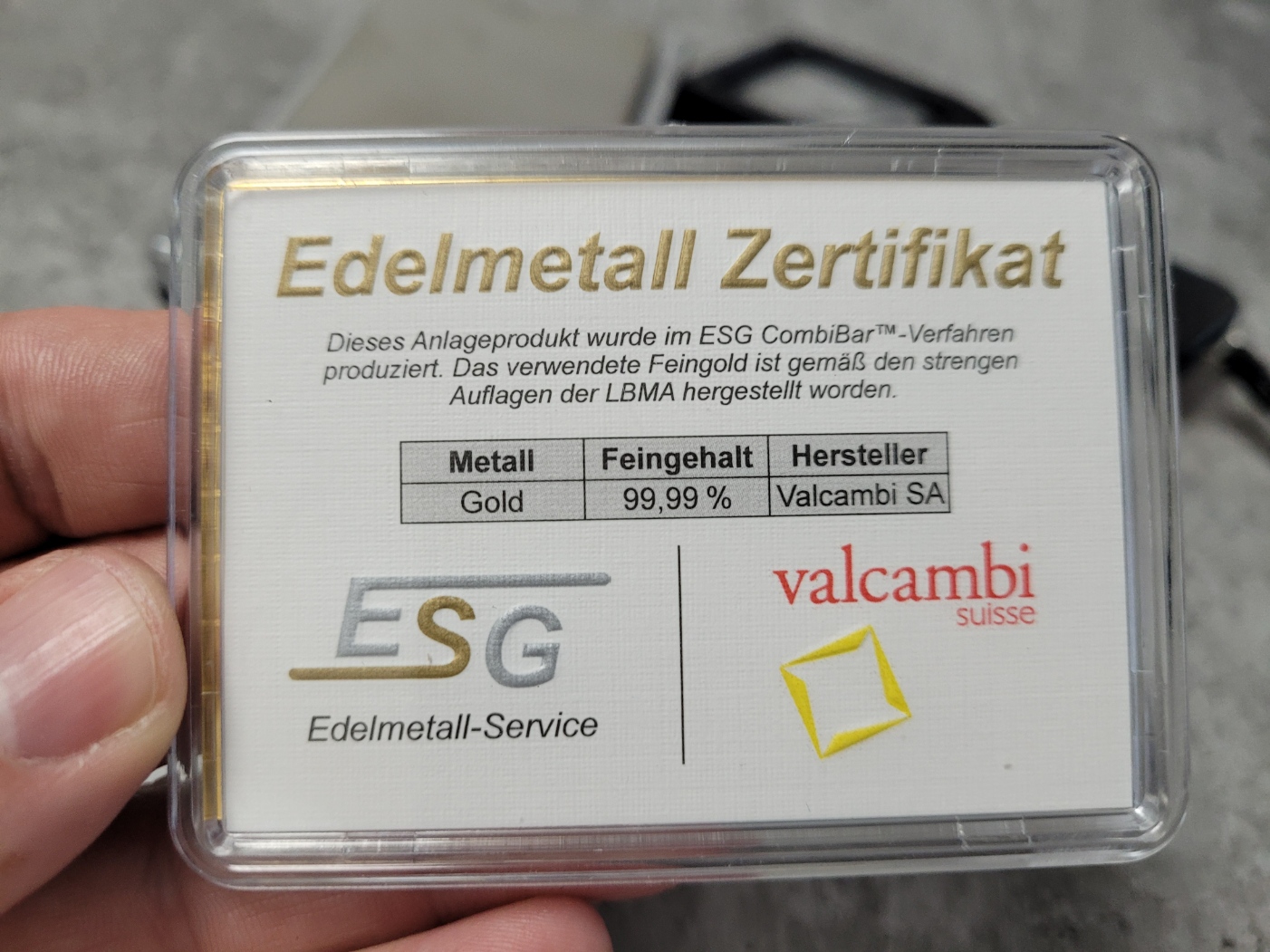 Goldbarren Valcambi CombiBar 100 x 0.5 g Goldbarren Valcambi CombiBar 100 x 0.5 g