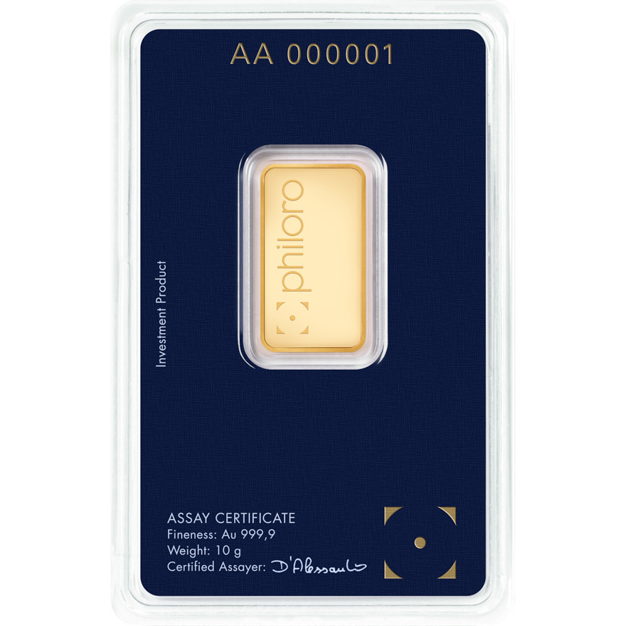 Philoro 10 g Goldbarren kaufen Philoro 10 g Goldbarren kaufen