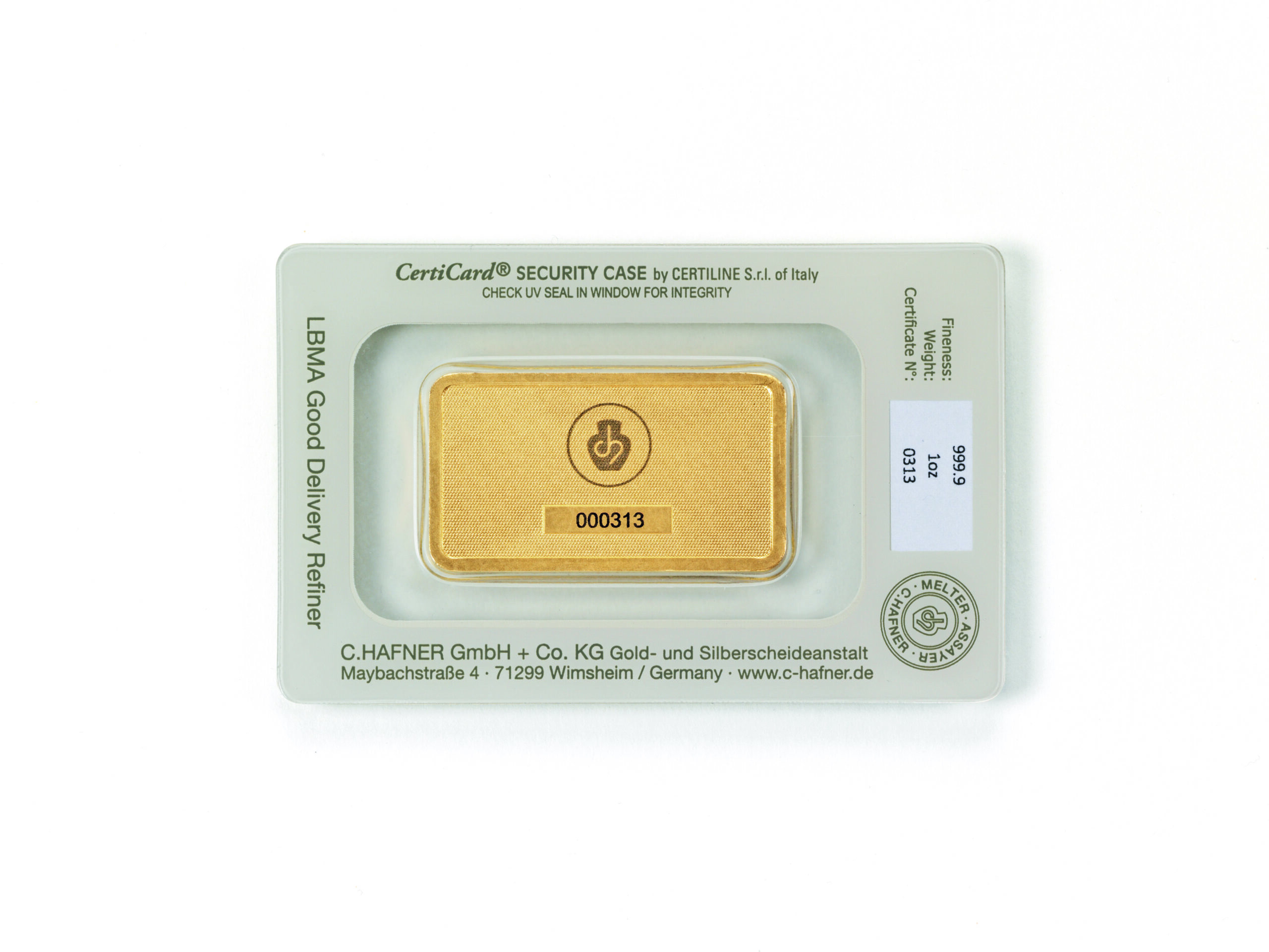 C.Hafner 1 oz (geprägt) Gold kaufen C.Hafner 1 oz (geprägt) Gold kaufen