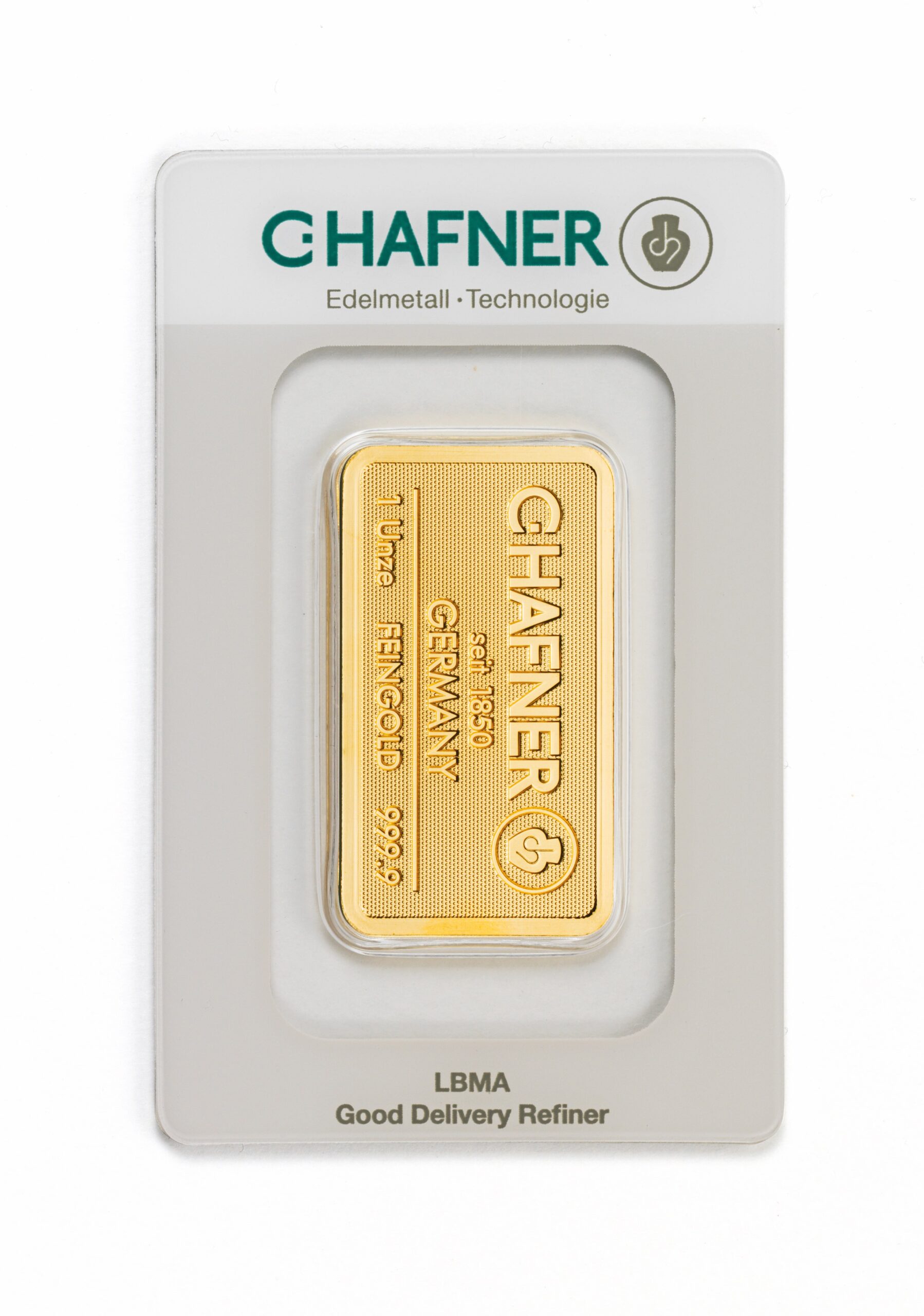 Goldbarren kaufen C.Hafner 1 oz (geprägt) Goldbarren kaufen C.Hafner 1 oz (geprägt)