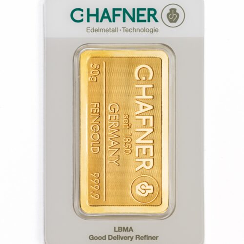 Goldbarren kaufen C.Hafner 50 g